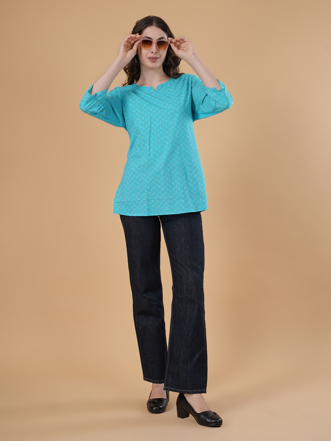 DESIGNER DHAAGE Floral Printed Pure Cotton Kurti