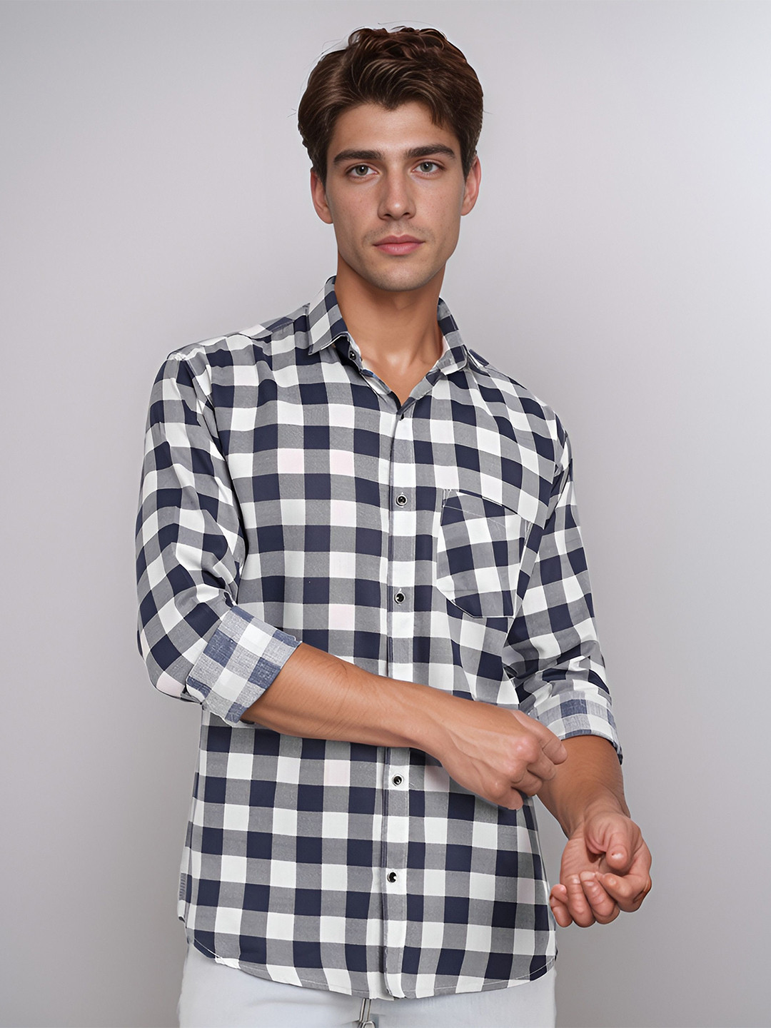 BAESD Men Comfort Other Checks Casual Shirt