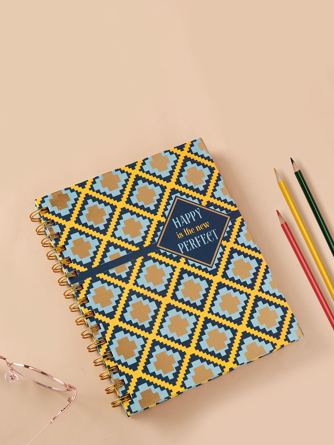 Archies Happy is the New Perfect Quoted Printed Spiral Notebook