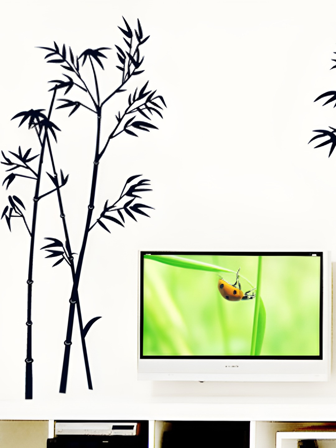 INDIAN ROYALS Black Bamboo Printed Self-Adhesive WallStickers