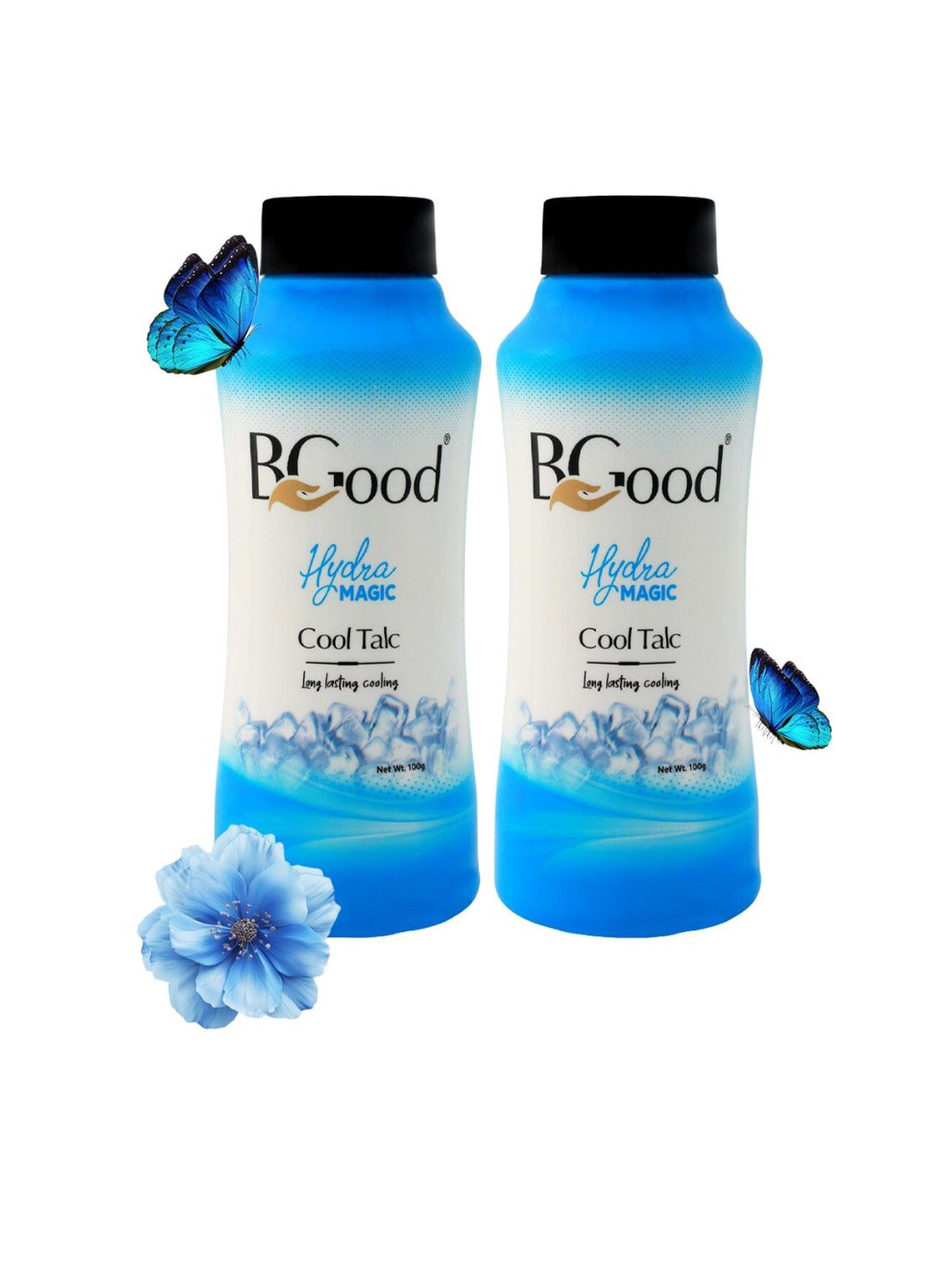 Bgood Set Of 2 Hydra Magic Cool Long Lasting Talcum Powder- 100 g Each