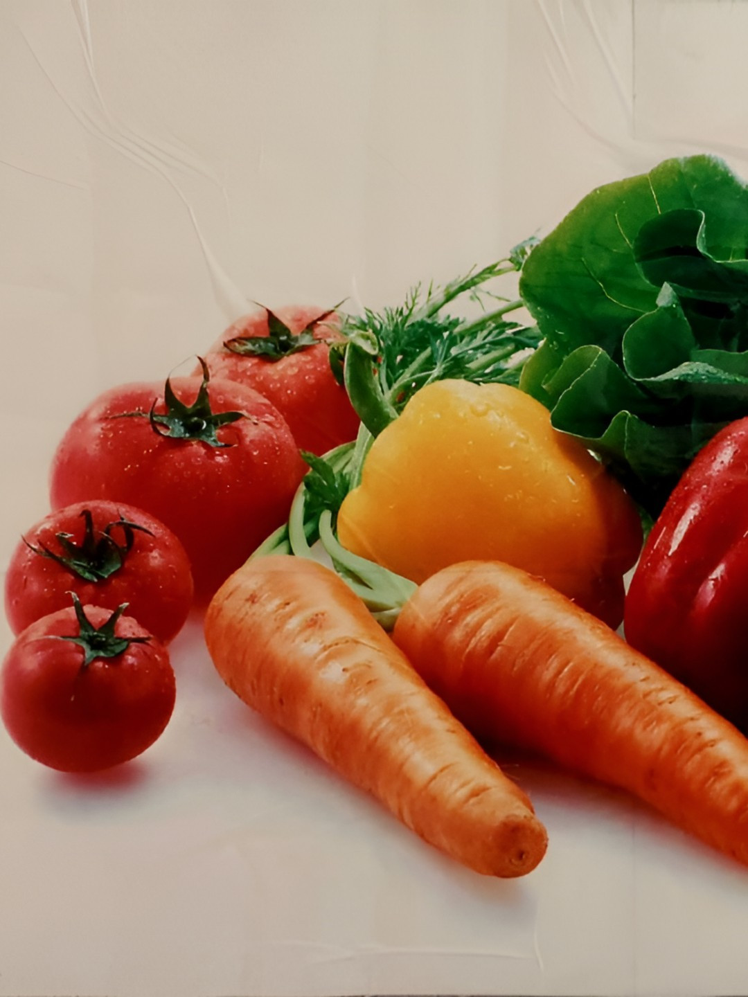 INDIAN ROYALS Green & Red Vegetable Printed Self-Adhesive & Durable Wall Sticker