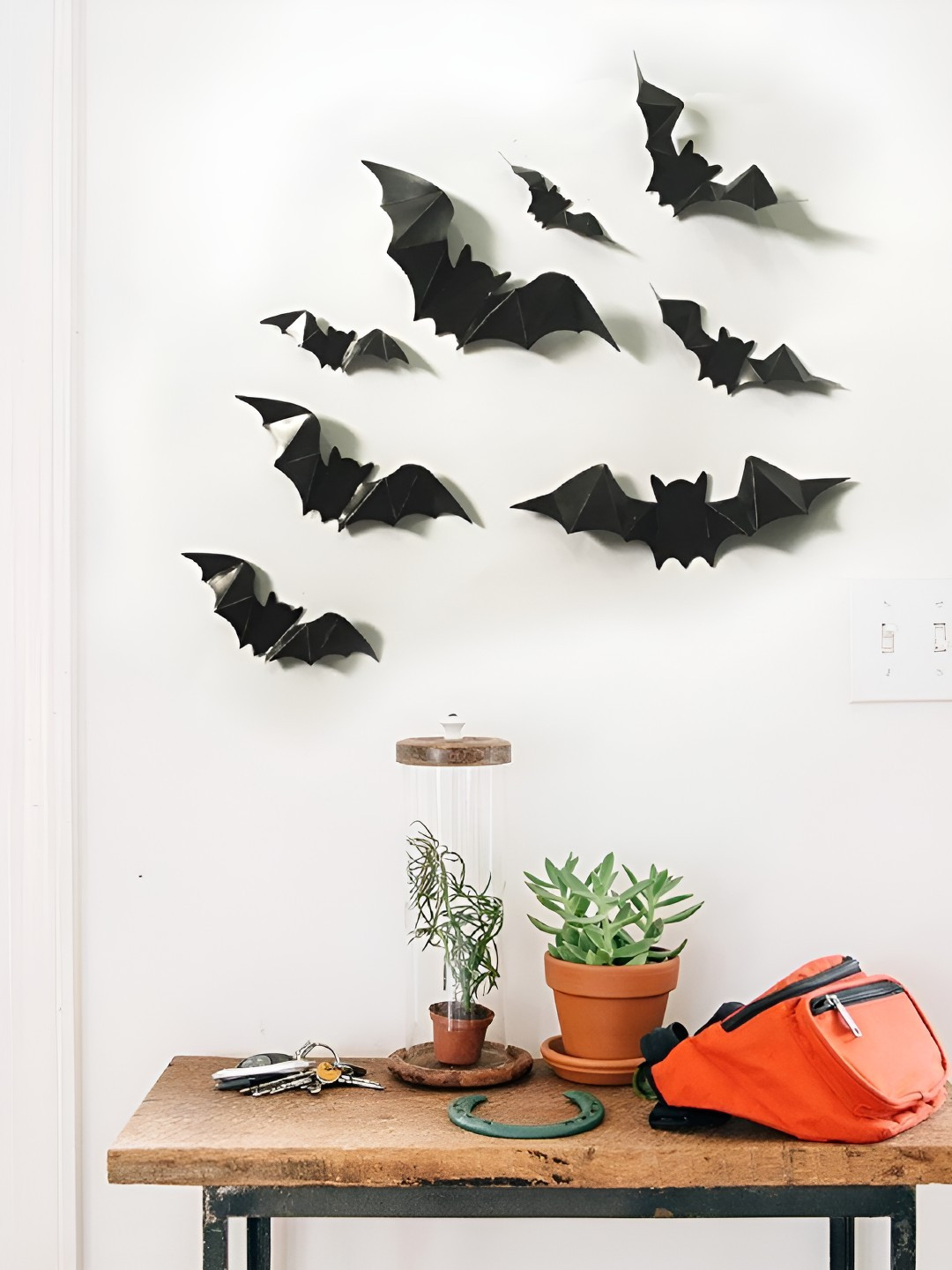 INDIAN ROYALS Blue & Grey Halloween Glow Printed Self-Adhesive & Durable Wall Sticker