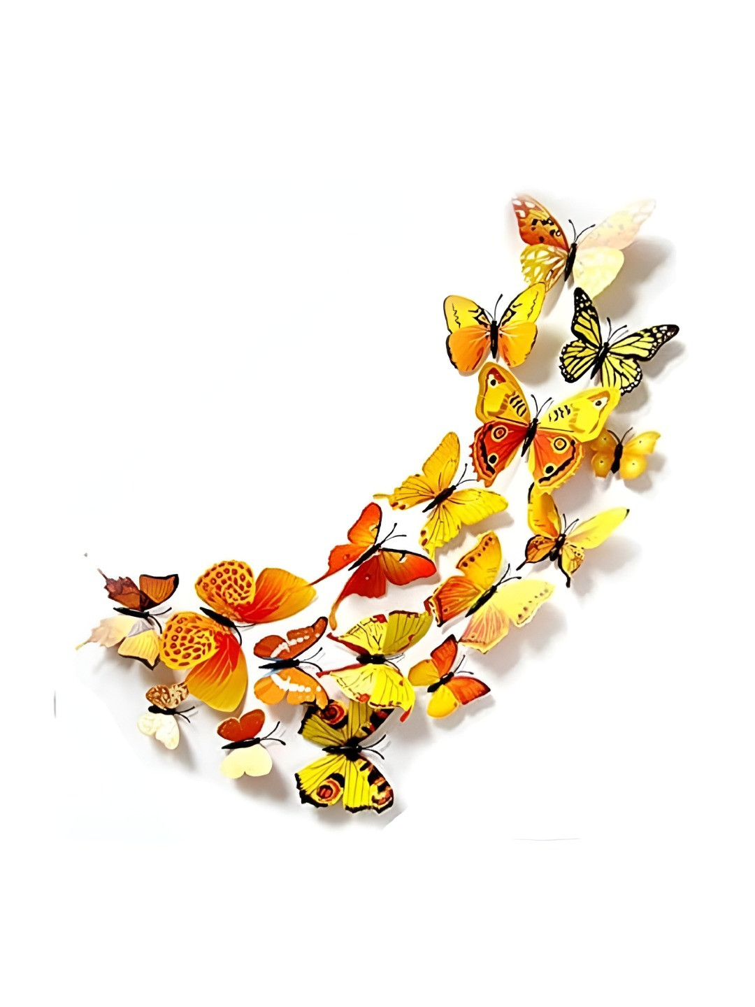 INDIAN ROYALS Yellow & Orange Printed Self-Adhesive & Durable Wall Sticker