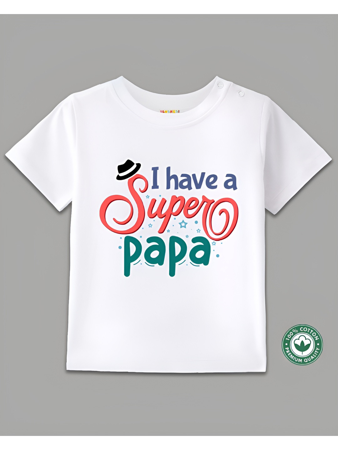 BLUSHES Kids Typography Printed Short Sleeves T-shirt