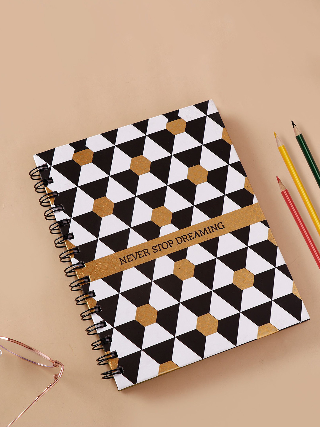 Archies Geometric Printed Notebook Stationery