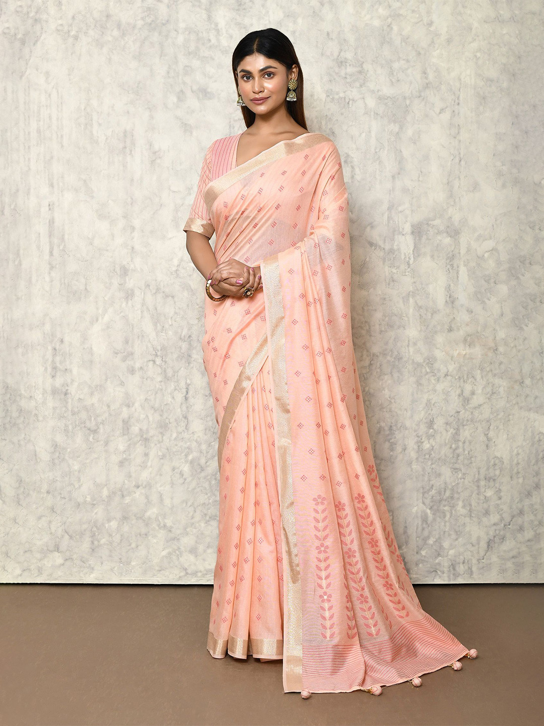 Samyukta Singhania Woven Design Zari Chanderi Saree