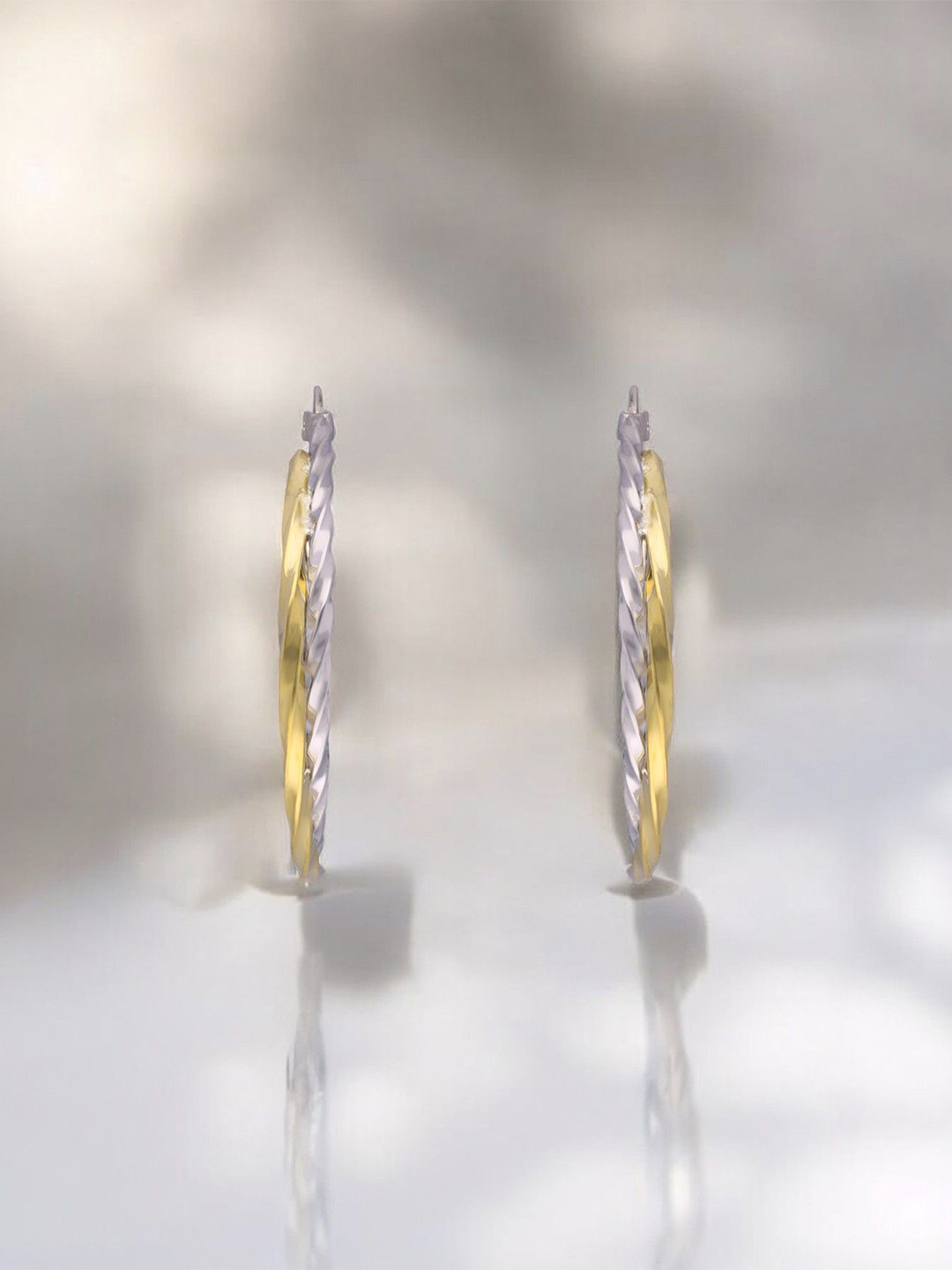 Crash.Club By CKC Silver-Plated Circular Shaped Hoop Earrings