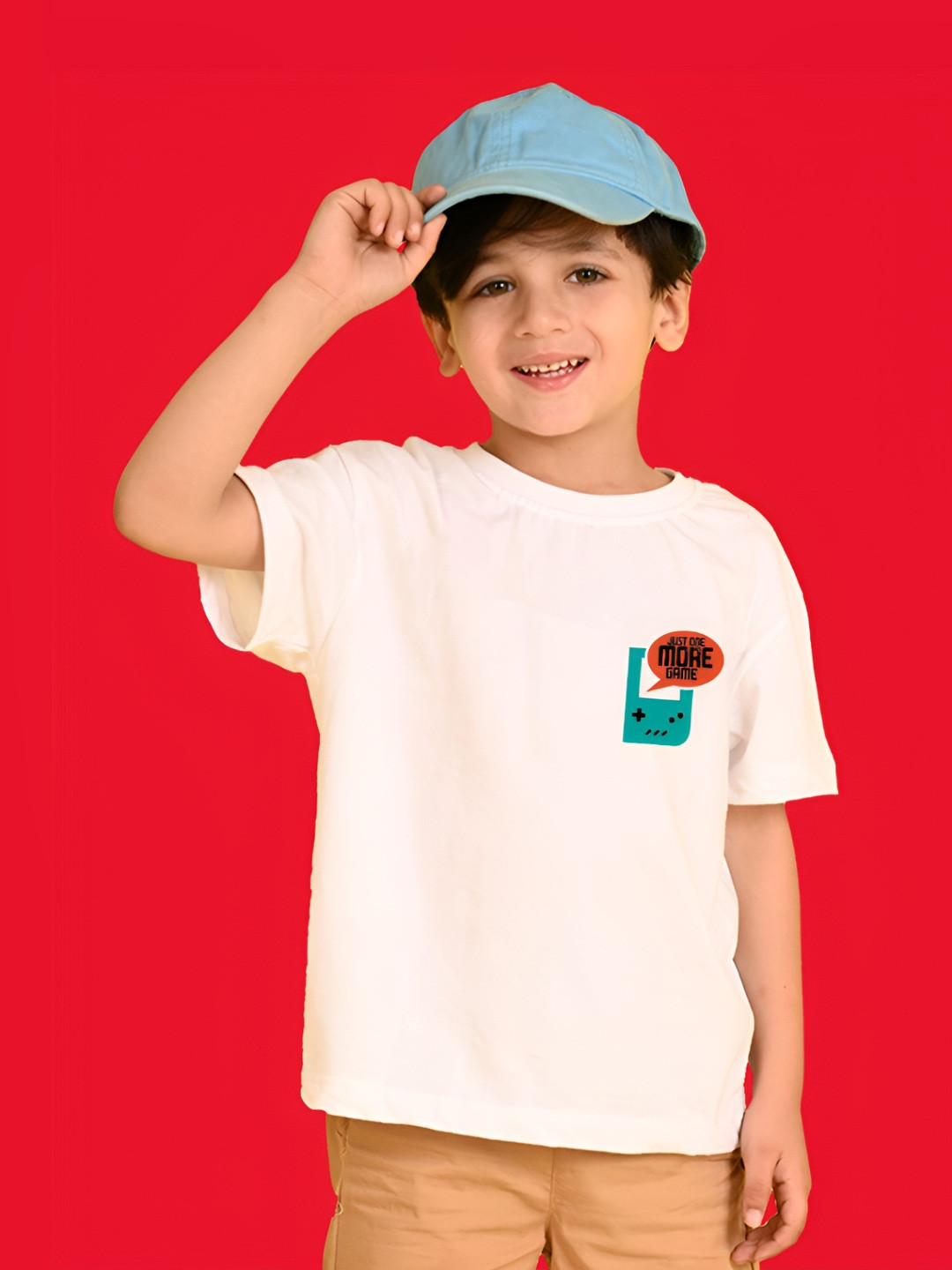 NUSYL Boys Graphic Printed Round Neck Drop-Shoulder Sleeves Cotton Oversized T-shirt