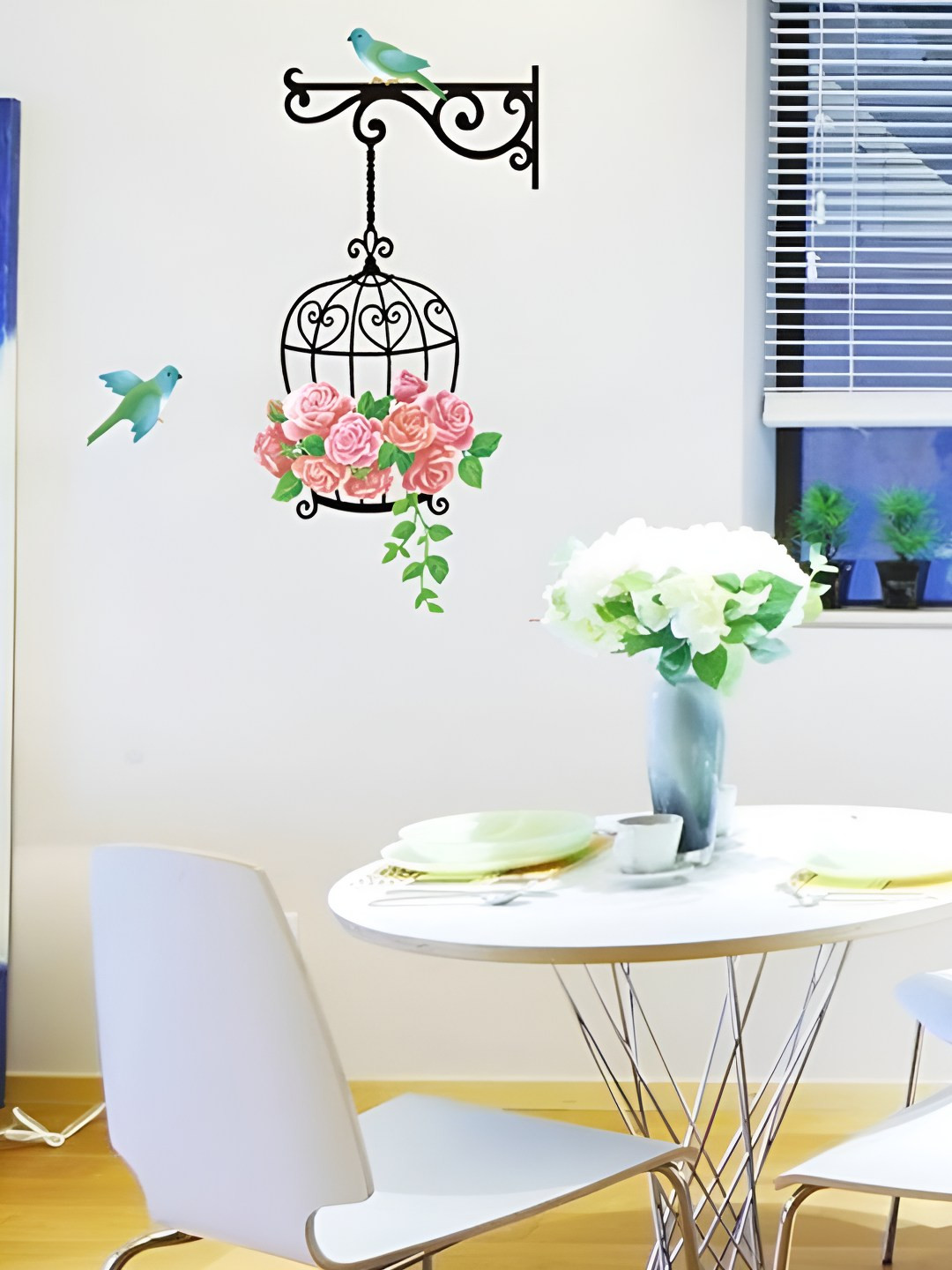 INDIAN ROYALS Pink & Blue Self-Adhesive & Durable Wall Sticker