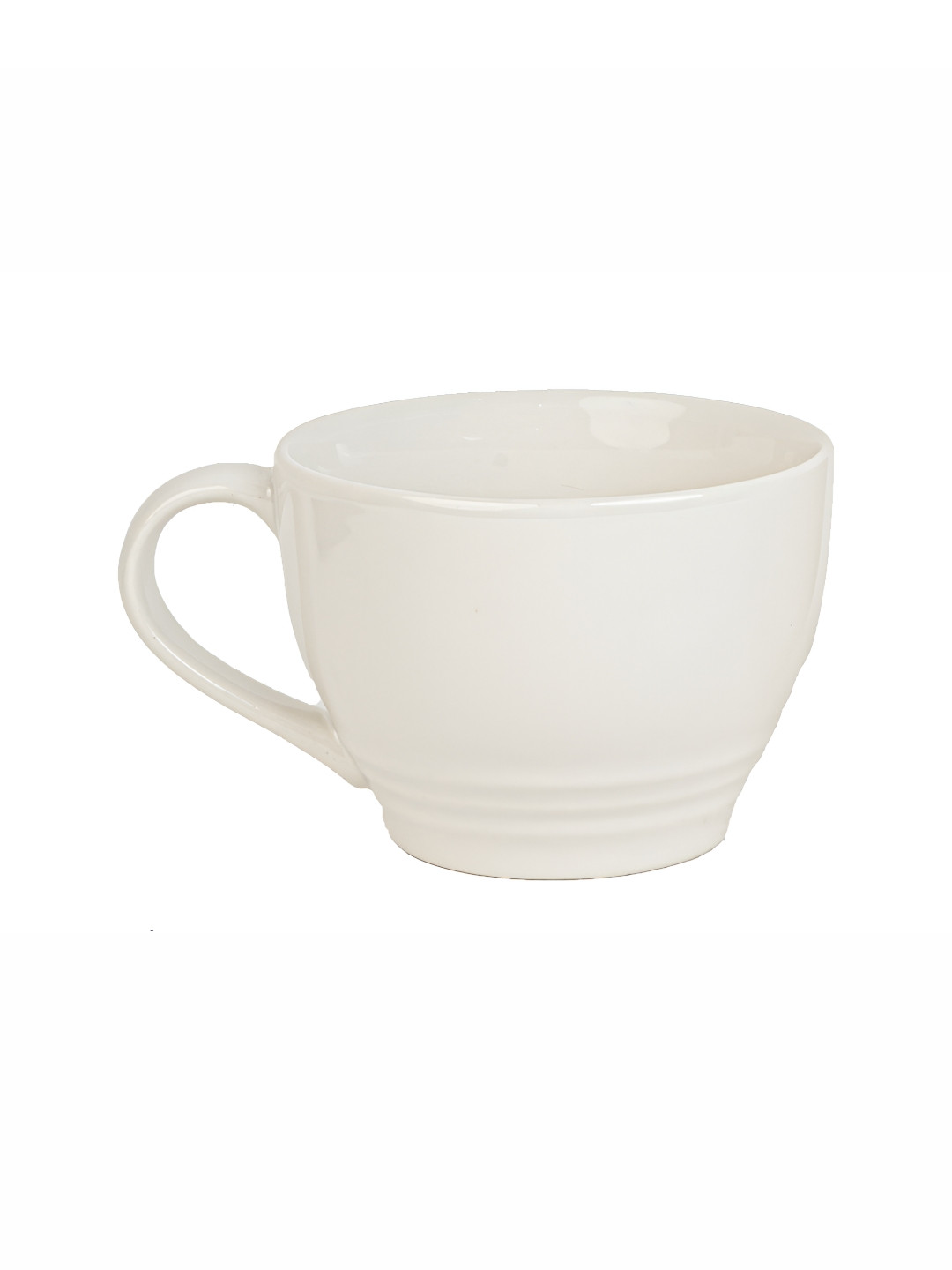BODHI HOUSE Desh ki Mitti White Ceramic Handmade Mug-500ml