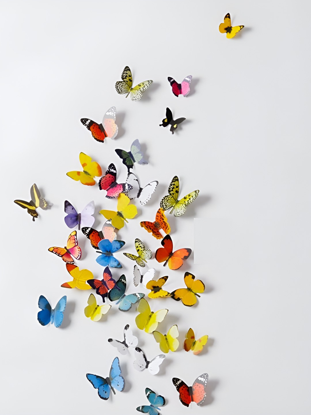 INDIAN ROYALS Blue & Grey Butterflies Printed Self-Adhesive & Durable Wall Sticker