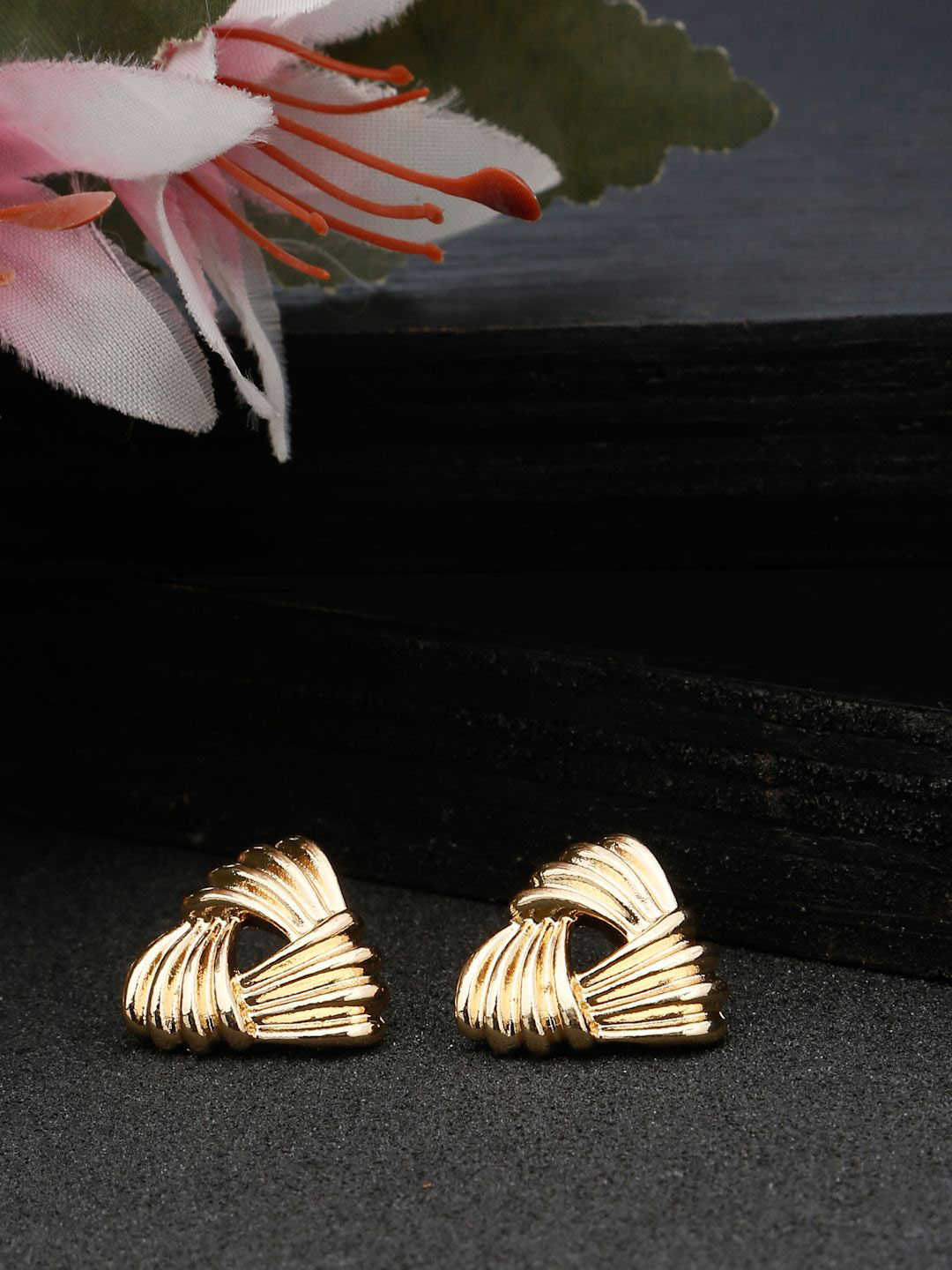 Stoln Gold-Plated Contemporary Studs