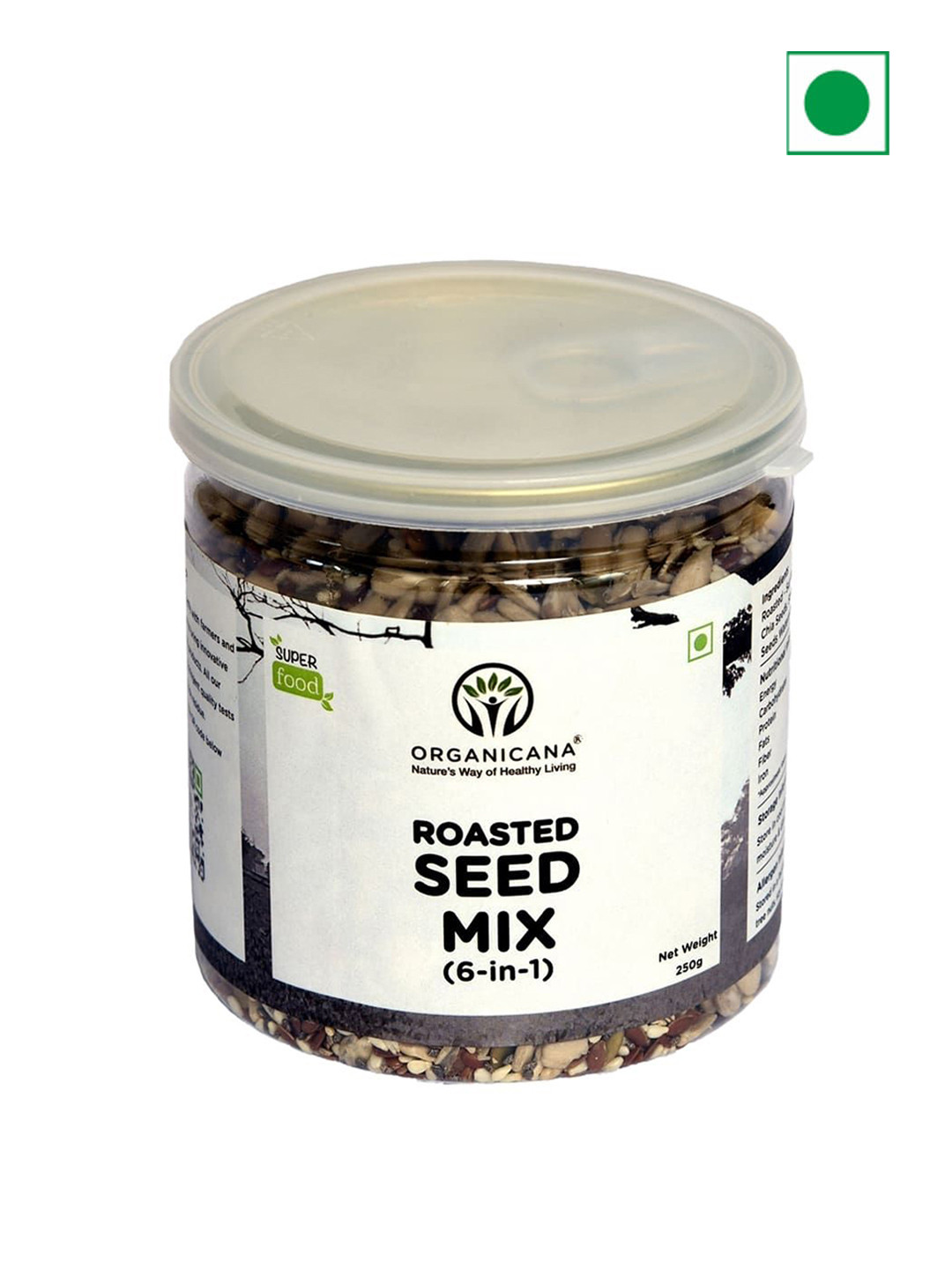 Organicana 6 In 1 Roasted Seeds Mix - 250 g