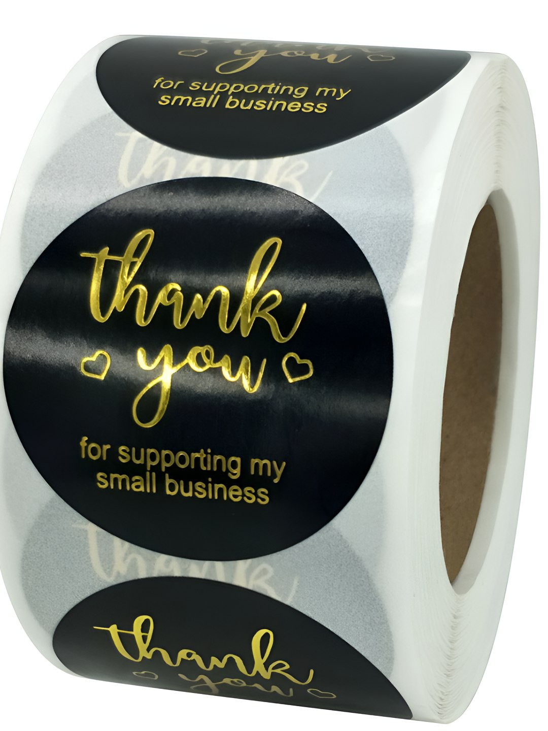 INDIAN ROYALS Black & Yellow Thank You Printed Waterproof Label Stickers