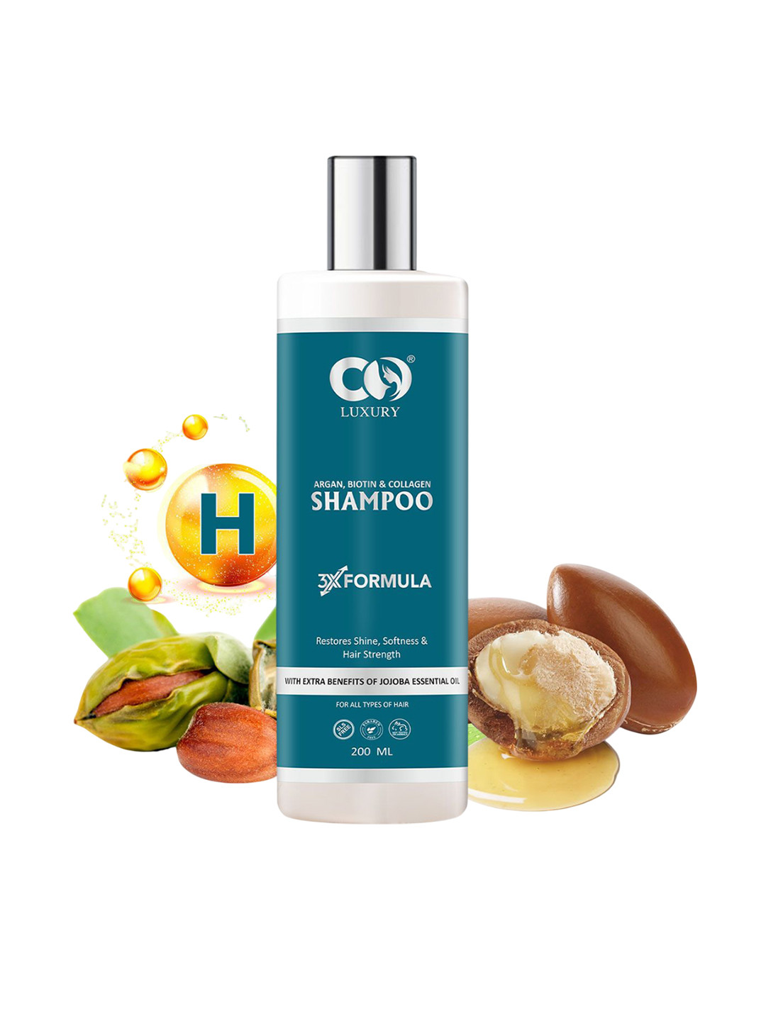 CO LUXURY Argan Biotin Collagen Shampoo - 200 ml