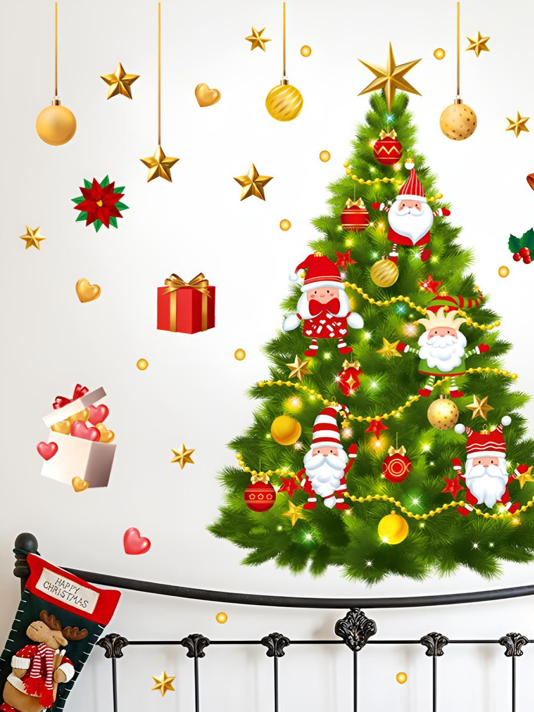 INDIAN ROYALS Gold & Red Printed Self-Adhesive & Durable Wall Sticker