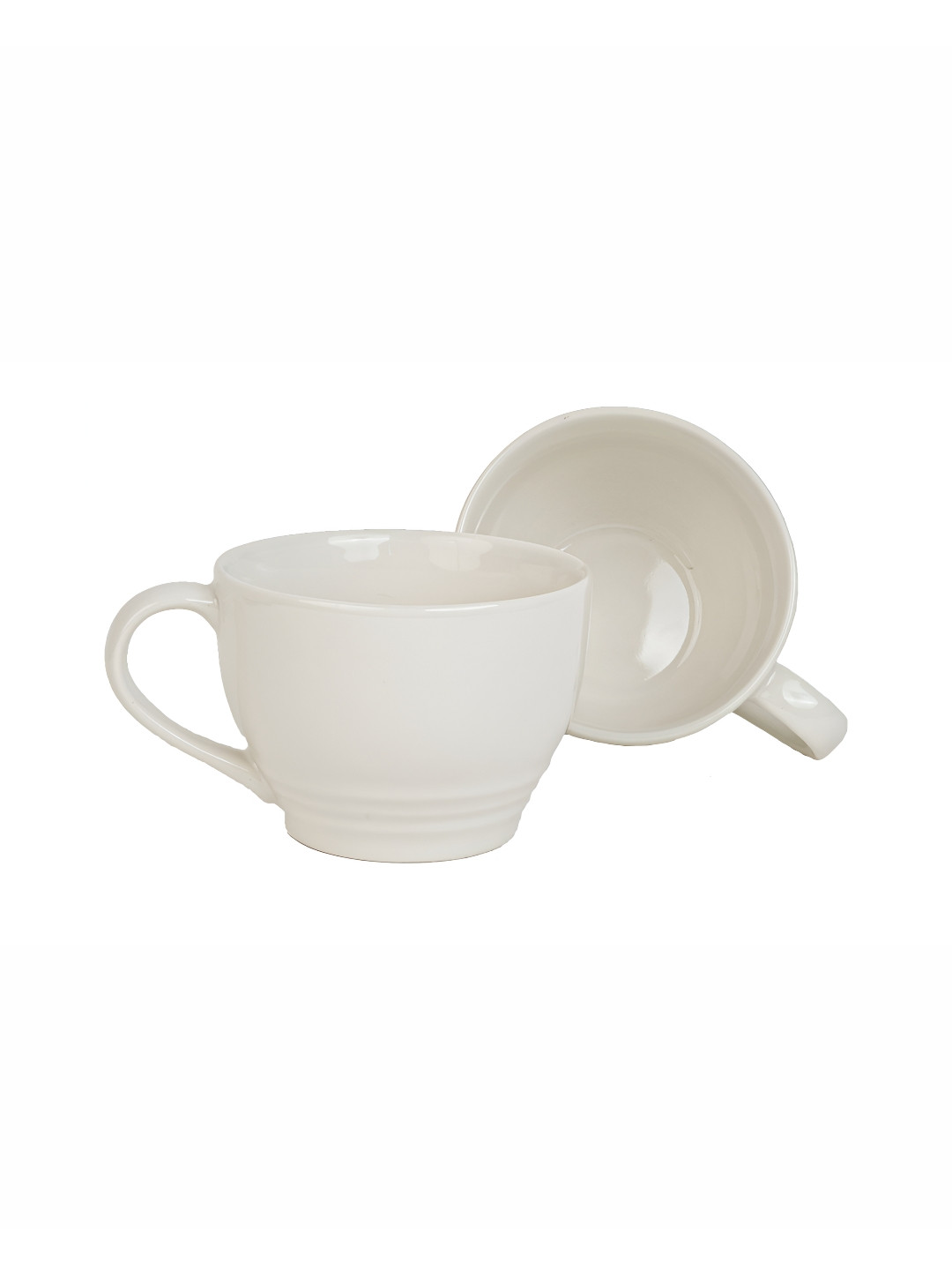 BODHI HOUSE White Ceramic Handmade 2 Piece Mugs-250ml