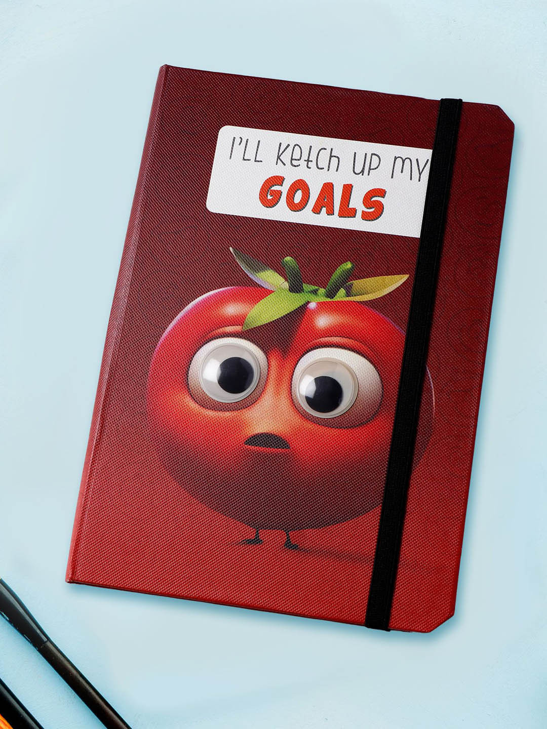 Archies Theme Googli Eyes Printed Elastic Closure Notebook