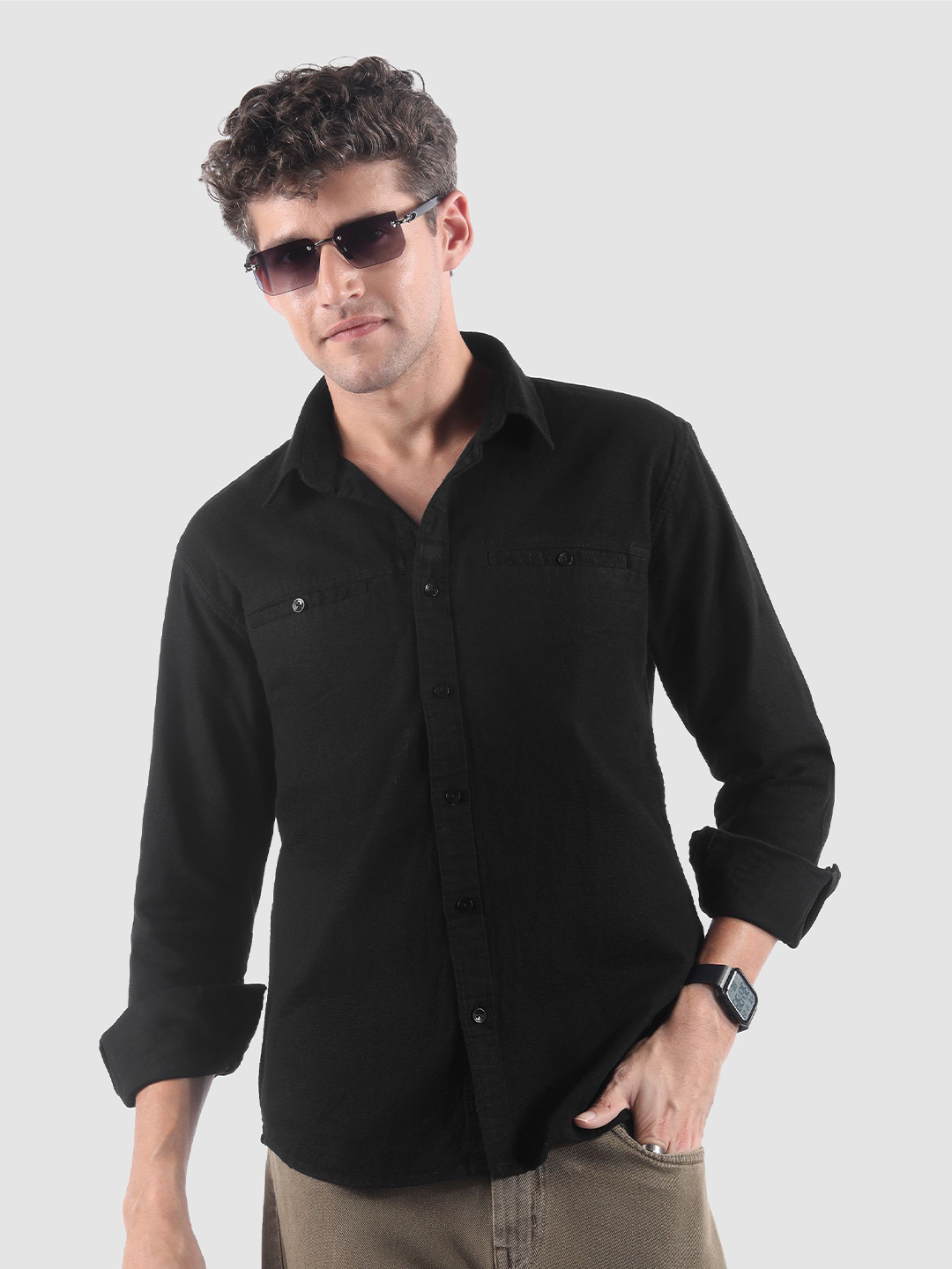 Beyoung Men Welt Pocketed Shirt