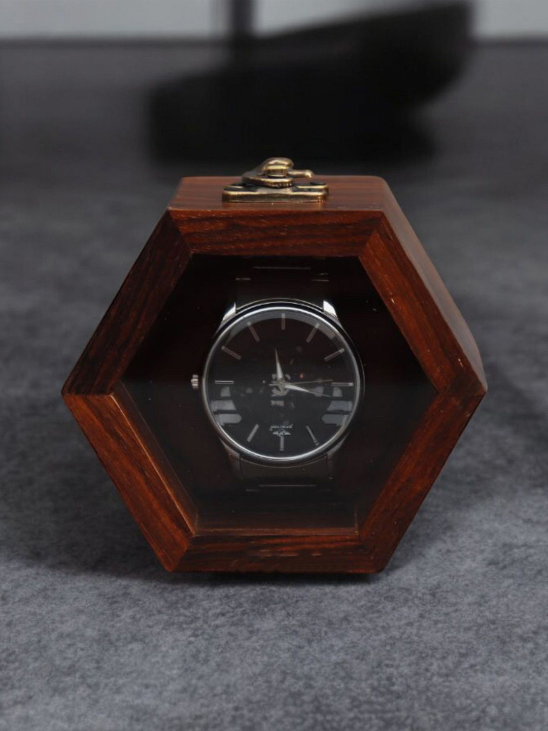 Creation India Craft Brown Wooden Vintage Watch Box