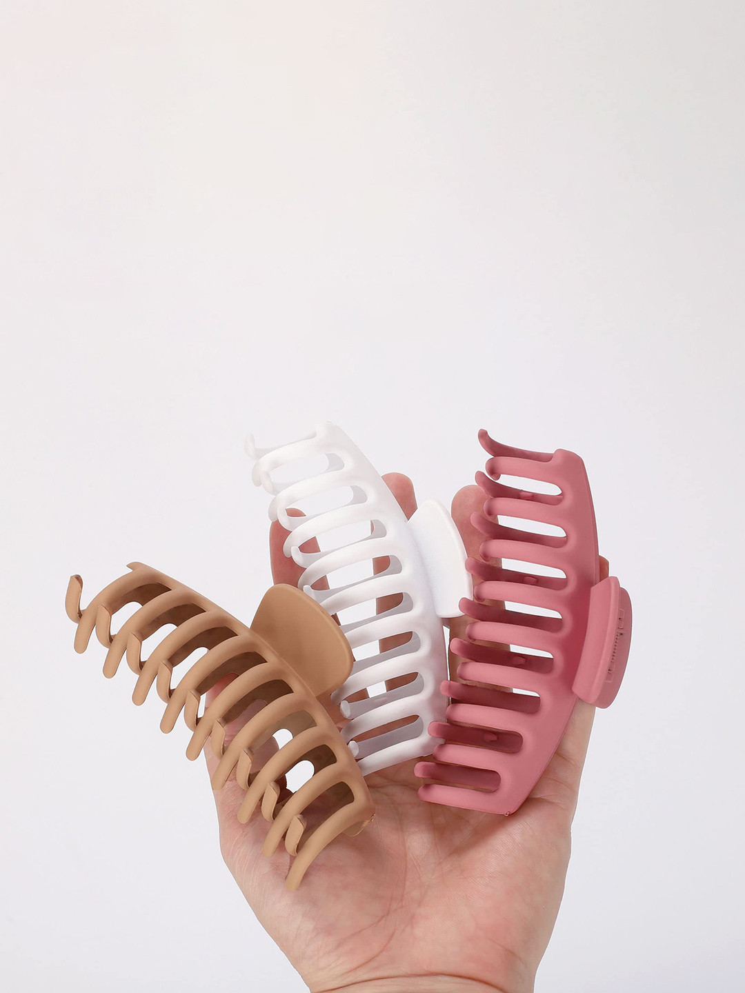 Softwrap Set Of 3 Matte Finish & Strong Hold Claw Clips