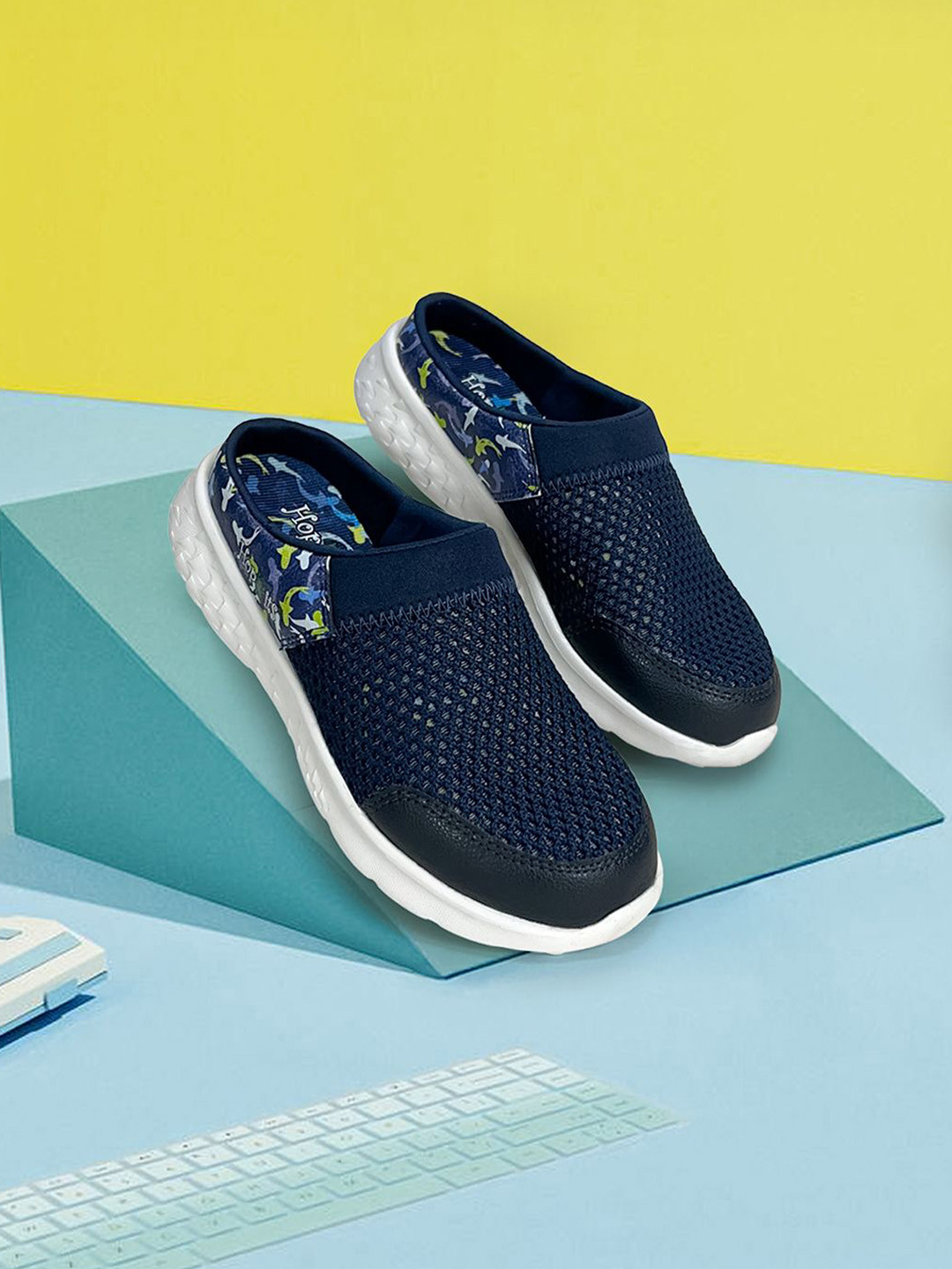 Hopits Boys Printed Mesh Mules