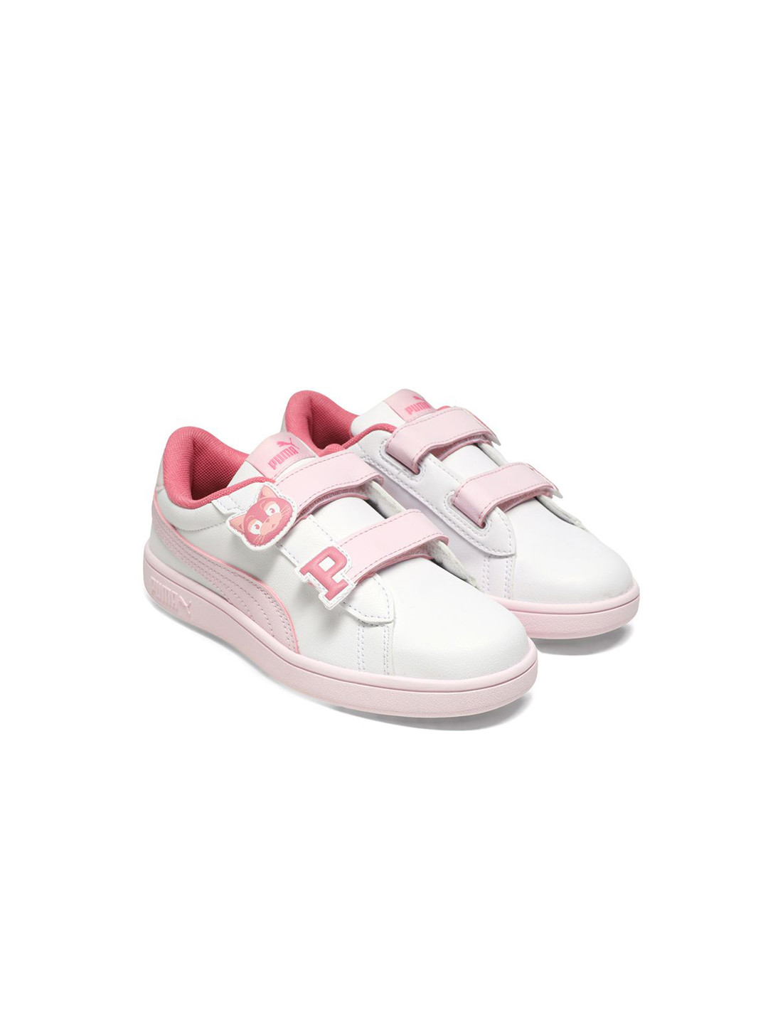 Puma Smash Dynoblast V1 Kids Colourblocked Velcro Sneakers