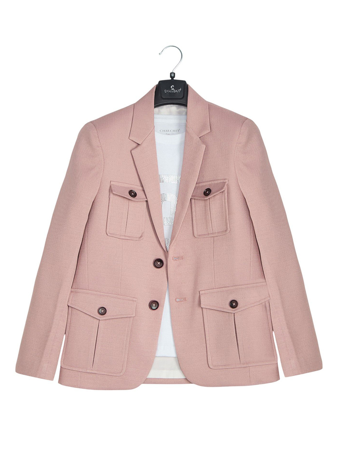 CHARCHIT Boys Full Sleeves Blazers With T-Shirt