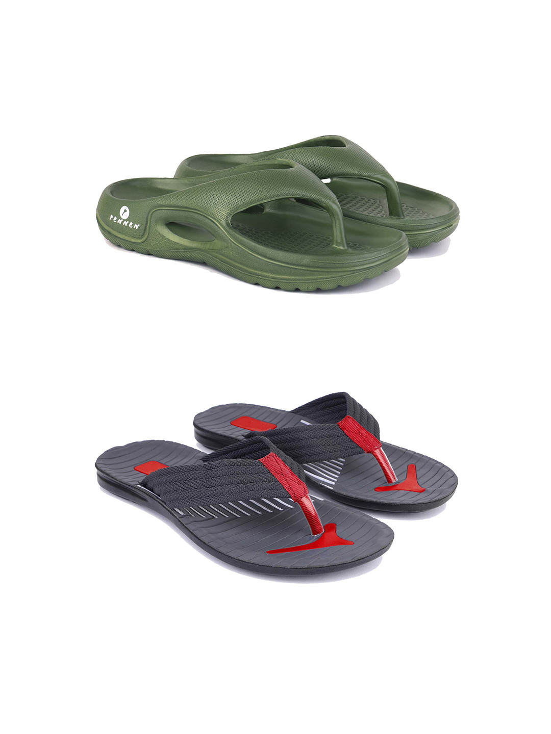 PENNEN Men Set Of 2 Thongs & Sandals