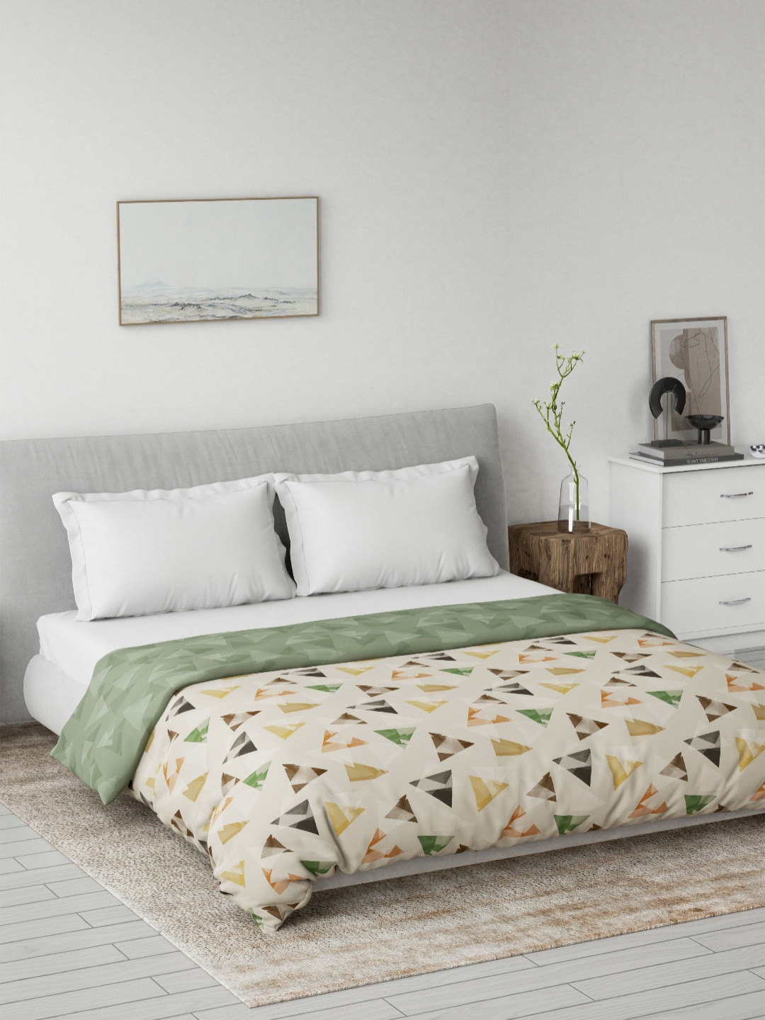 Ddecor Cotton Geometric 80 GSM Summer Reversible Double Dohar