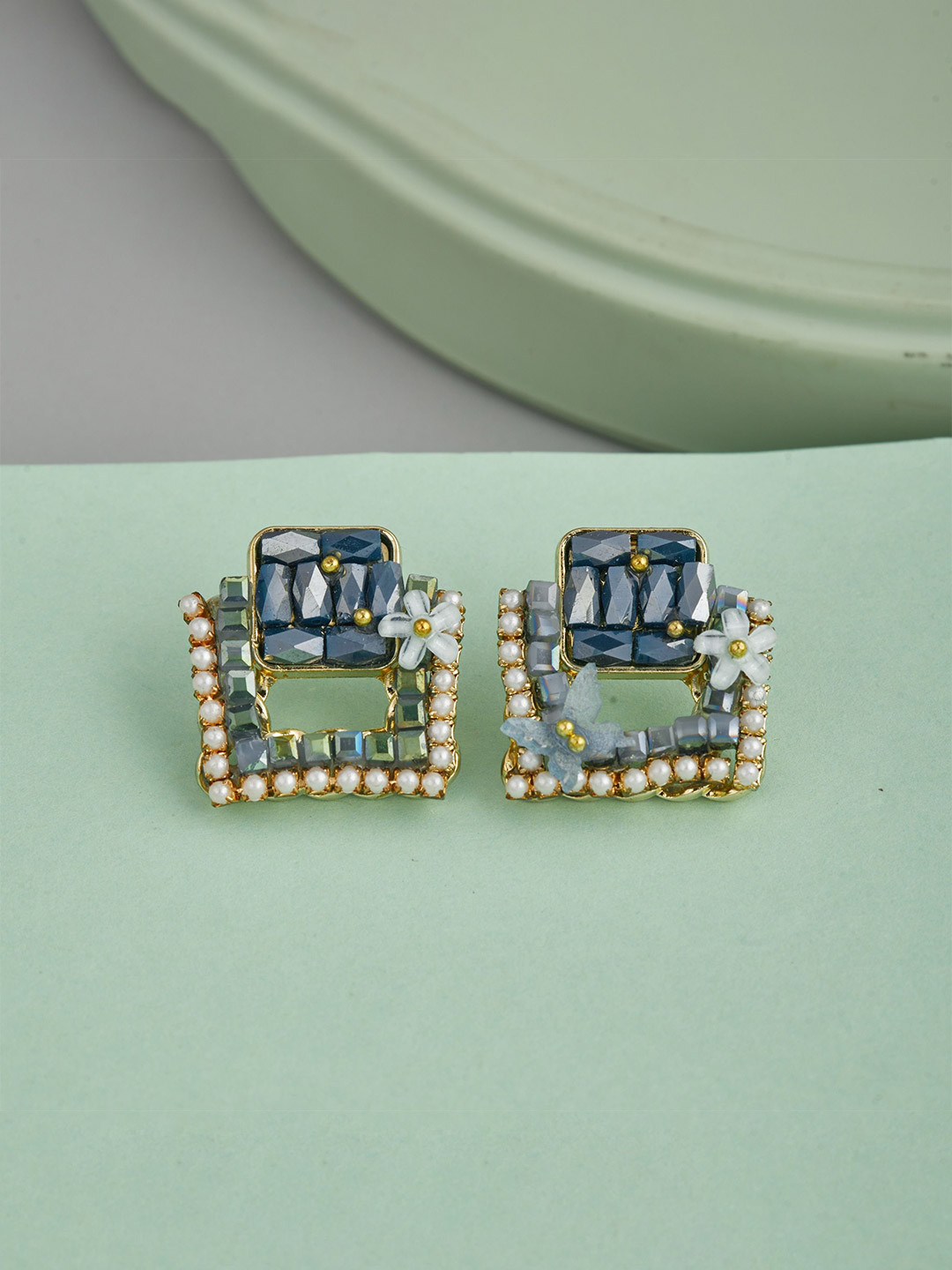 GC Jewelery Gold-Plated Square Studs