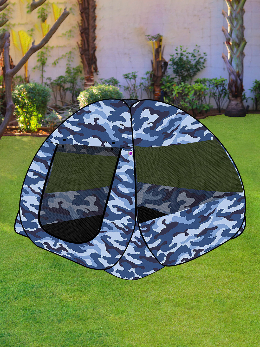 Silver Shine Printed Foldable Play Tent