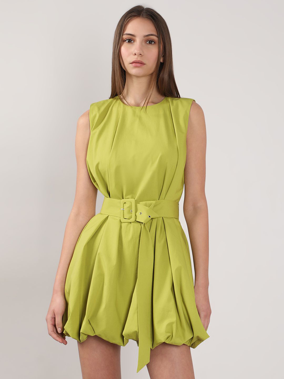Vero Moda Women Boat Neck Balloon Mini Dress