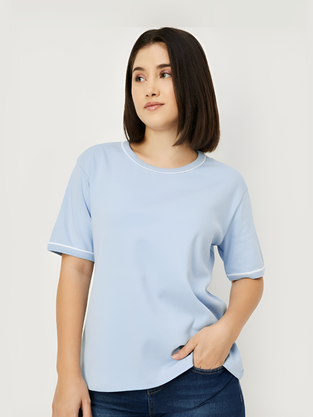 max Drop-Shoulder Sleeves Pure Cotton T-Shirt