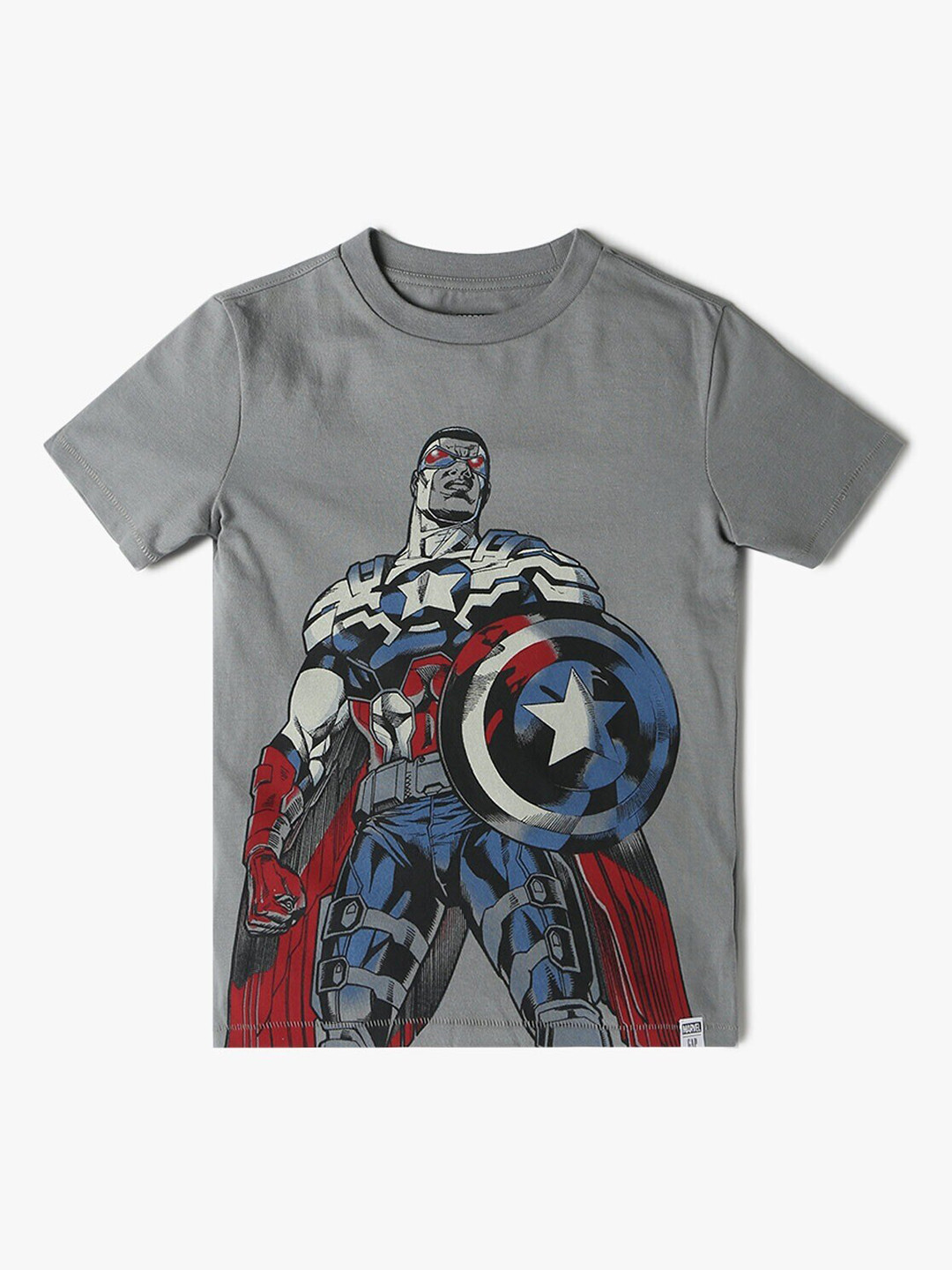 GAP Boys Marvel Superhero Captain America Printed Pure Cotton T-shirt