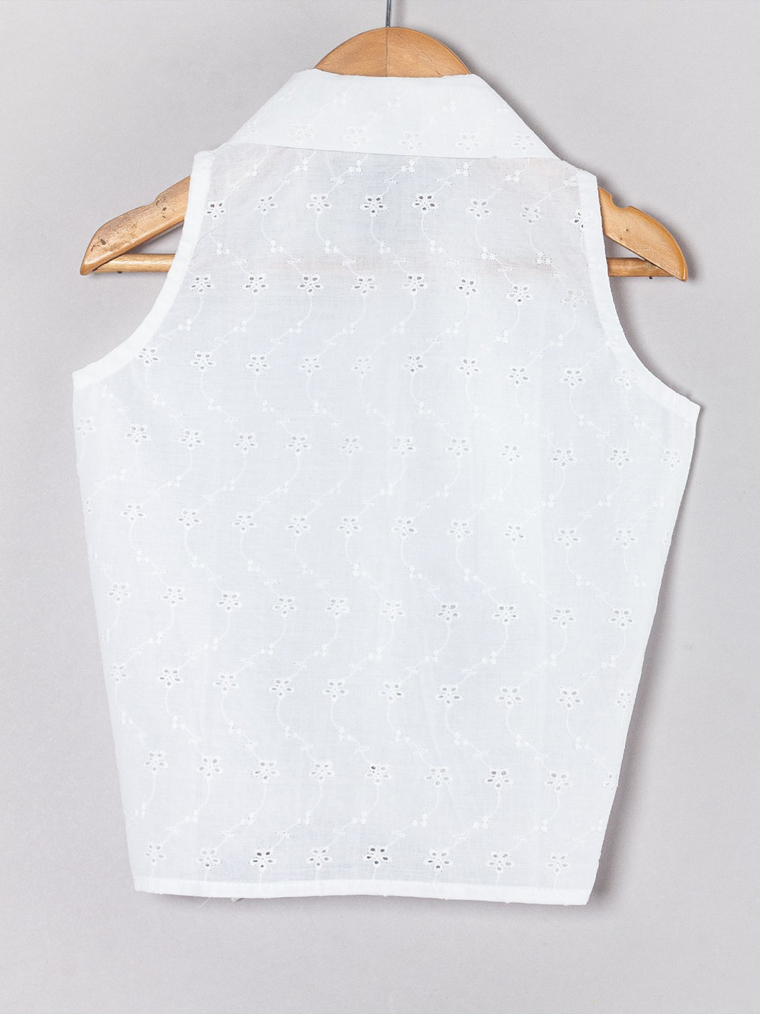 Tangerine Closet Women Shirt Collar Tie-Ups Cotton Shirt Style Crop Top