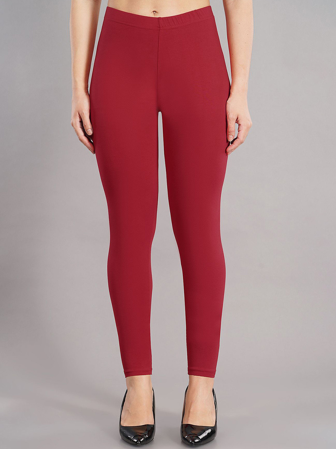 Shruthi Shsuvia Red High-rise Ankle Length Leggings
