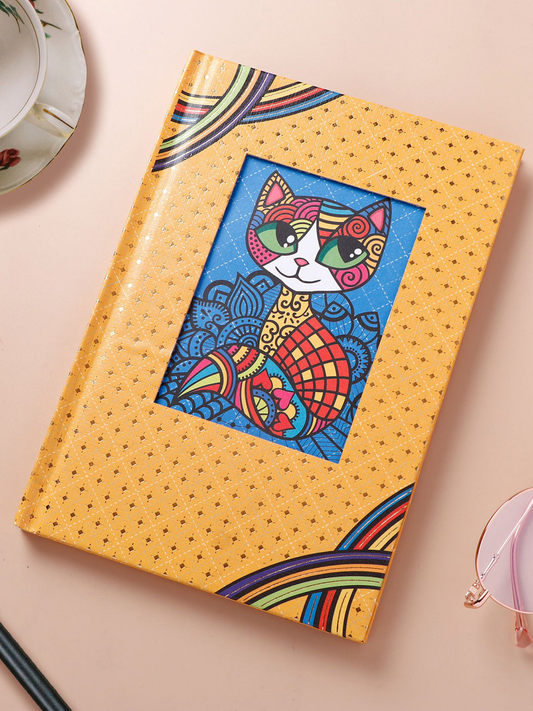 Archies Desi Archies Cat Illustraition Self Design Notebook Stationery
