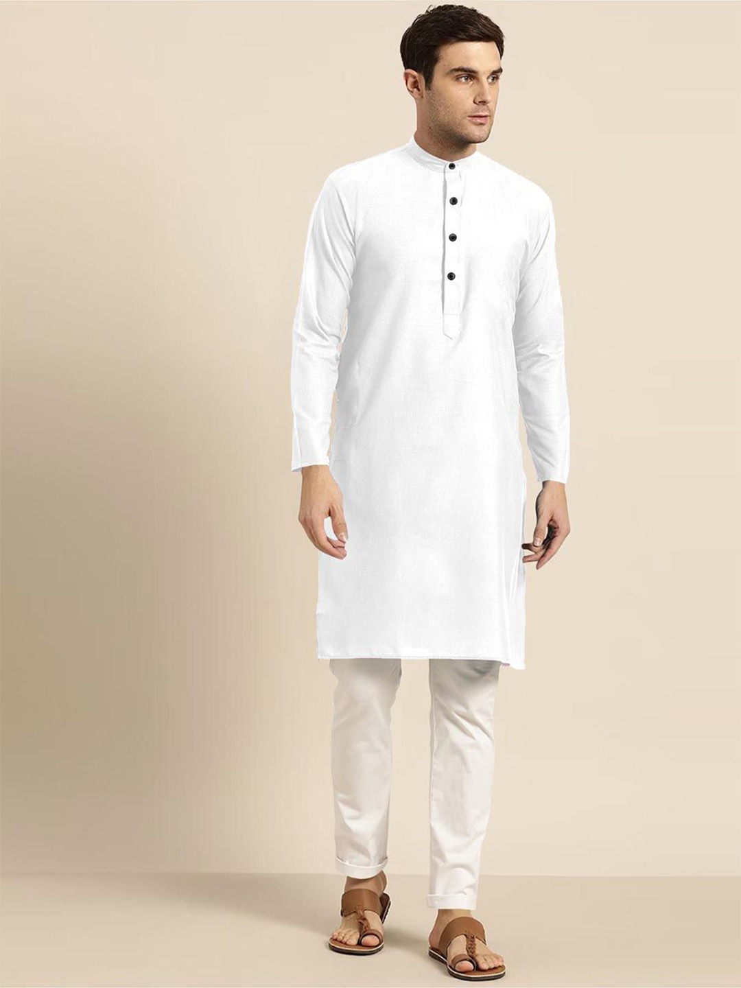 TIGER SNAKE Band Collar Straight Kurta