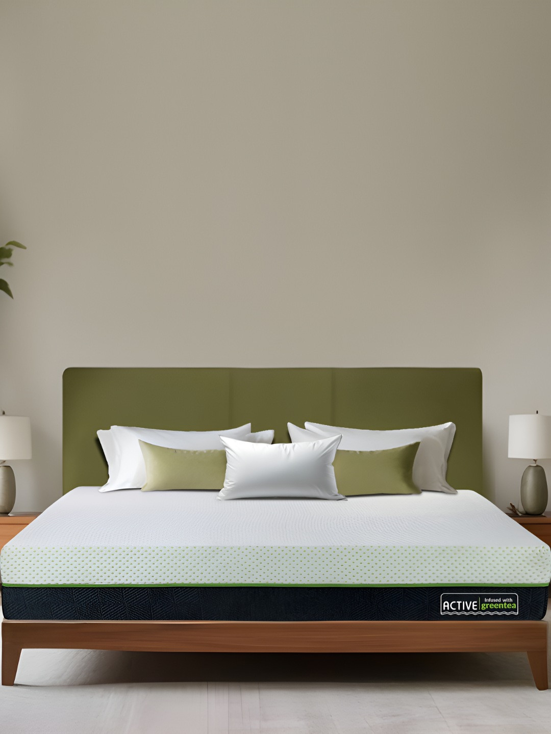 Amore Active Green Tea Orthopedic Memory Foam MattressDouble Size (72x48x5)Dual Comfort