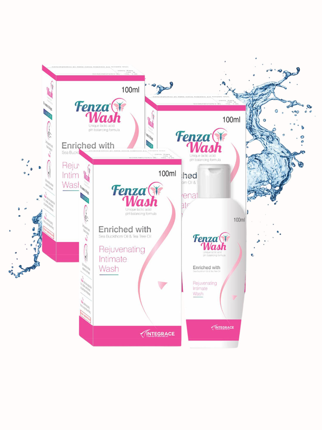Fenza Set Of 3 Expert Intimate Hygiene Wash- 100 ml Each