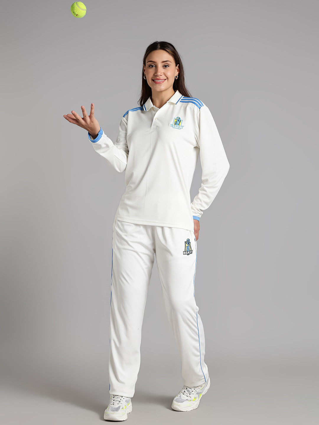 BEAST CRICKET Women Relaxed Fit Mid-Rise Cricket Sports Trousers