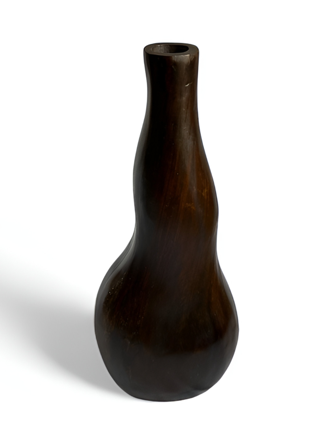 Taurrus Brown African Wooden Vase