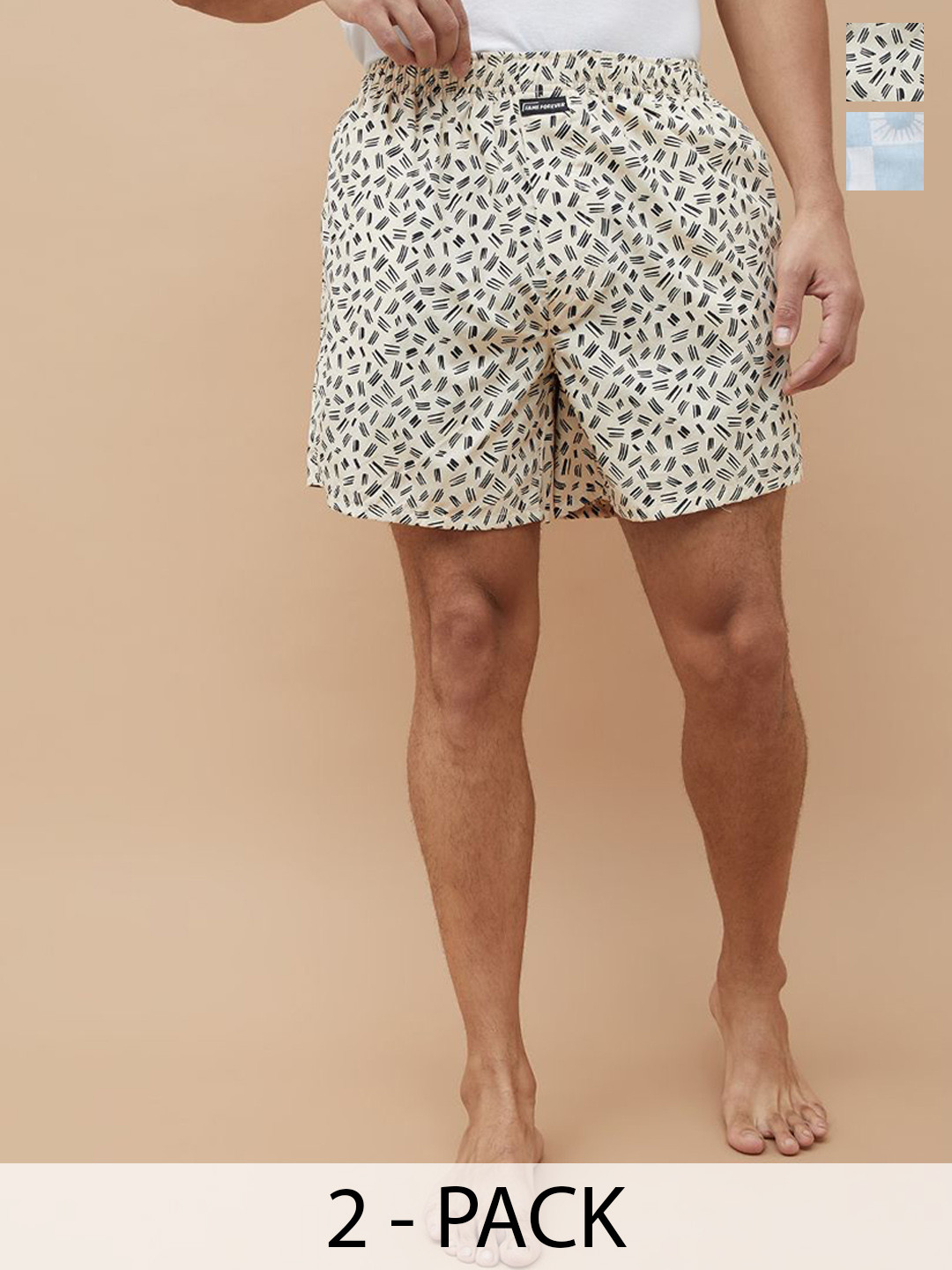 Fame Forever by Lifestyle 2-Pcs Printed Cotton Boxers 1000015246051-MULTI