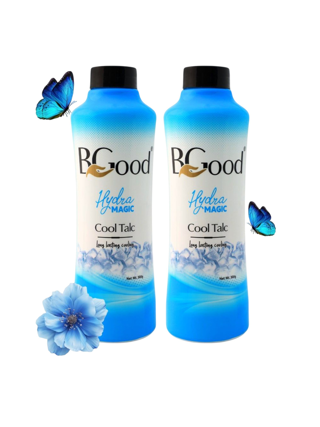 Bgood Set Of 2 Hydra Magic Cool Long Lasting Talcum Powder- 300 g Each