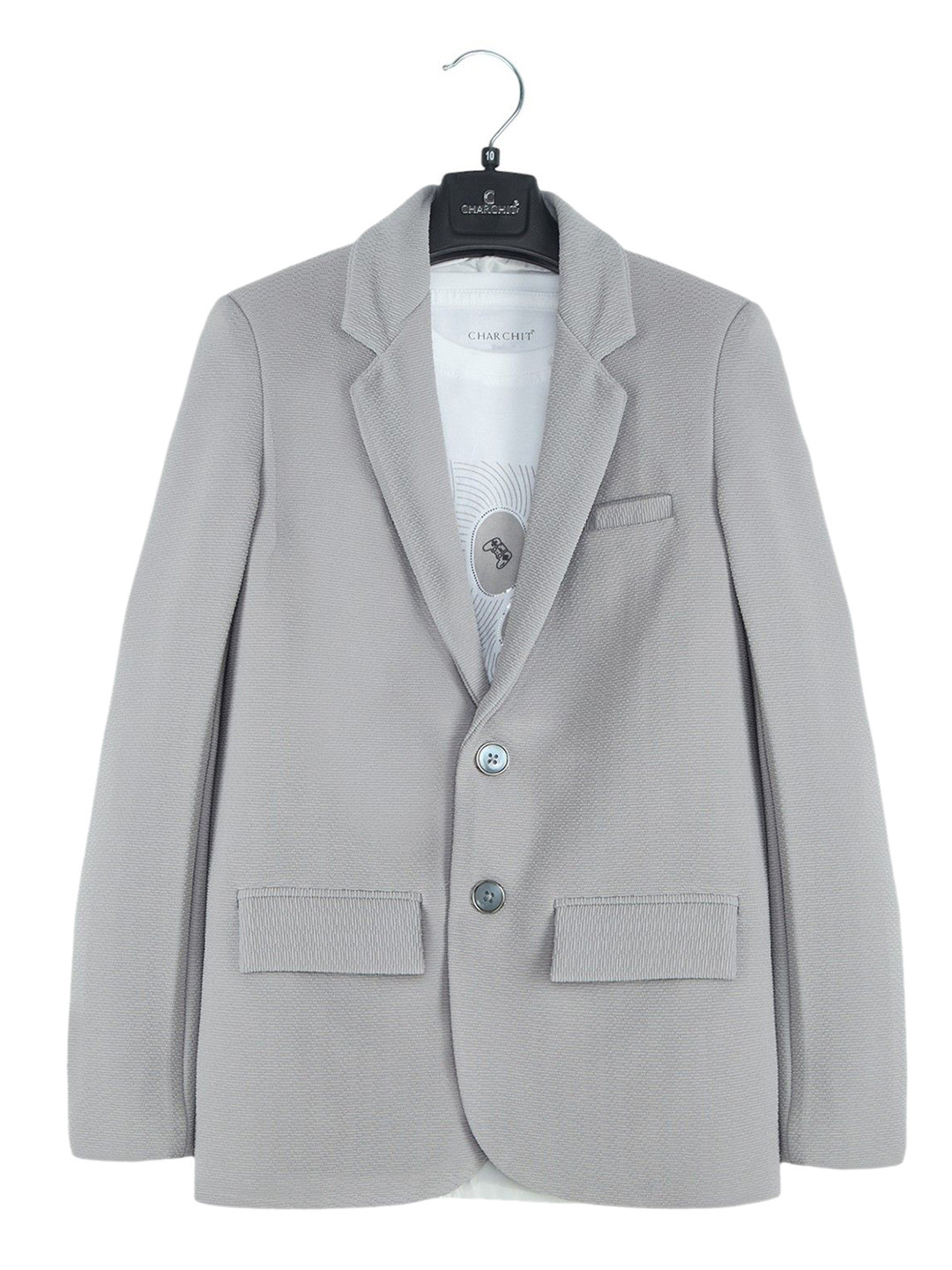 CHARCHIT Boys Full Sleeves  Blazers With T-Shirt