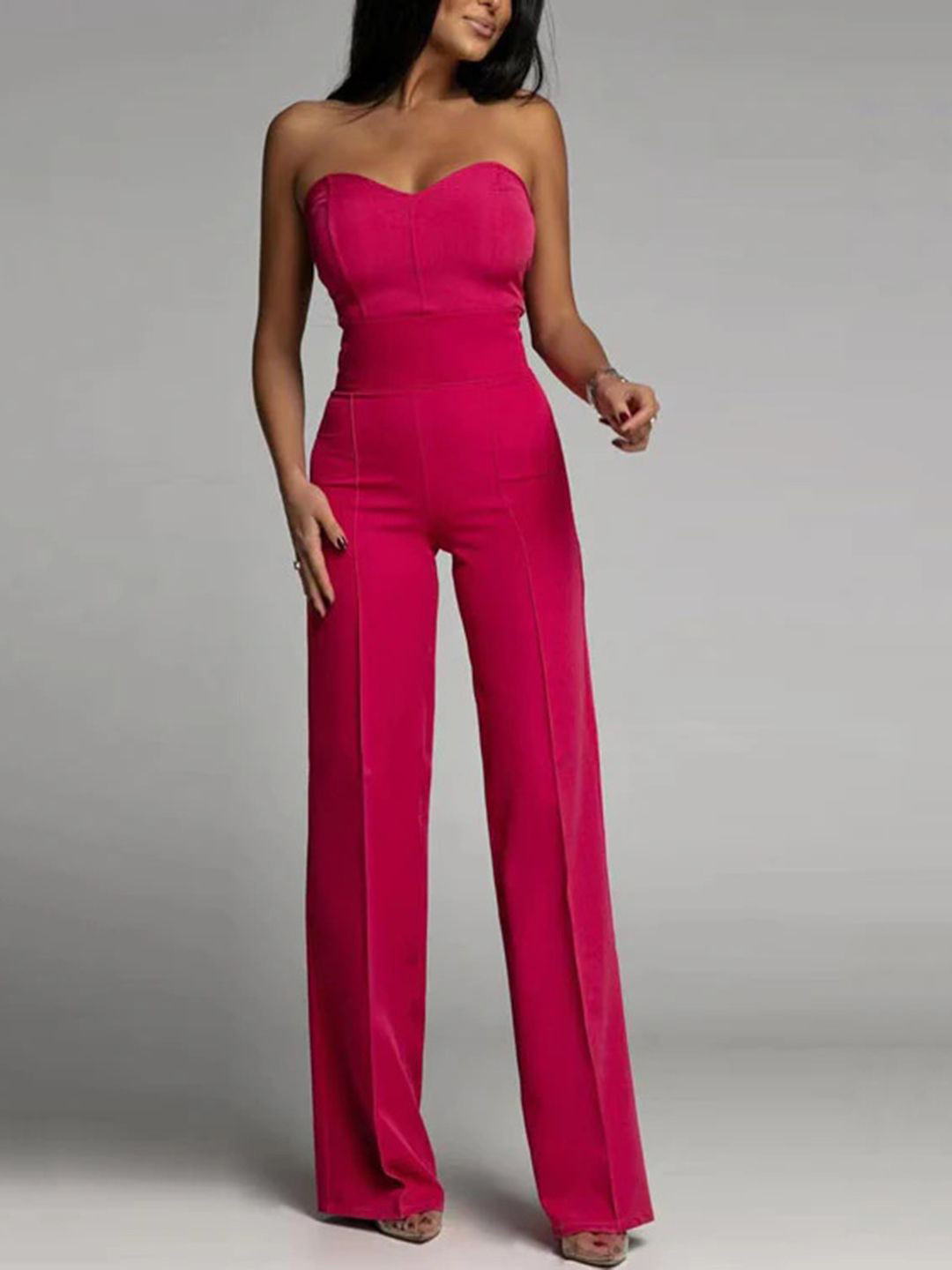 bebe Sweetheart Neck Basic Jumpsuit