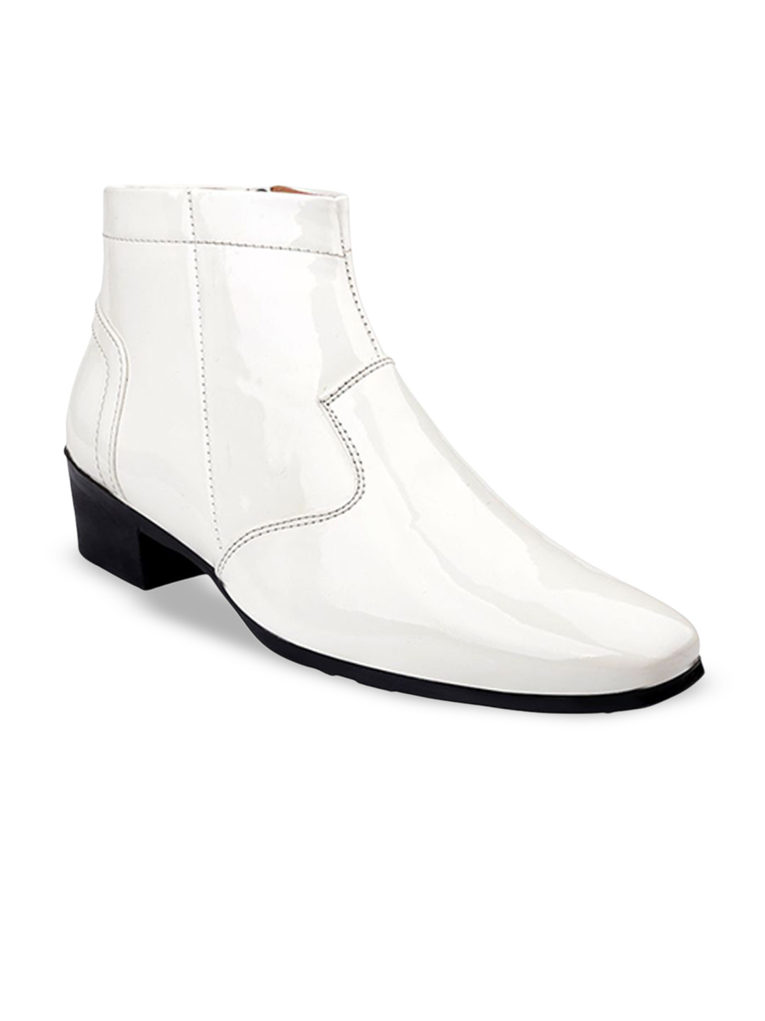 Bxxy Men Heel Height Increasing Casual Party Wear Zip boot On Cuban Sole