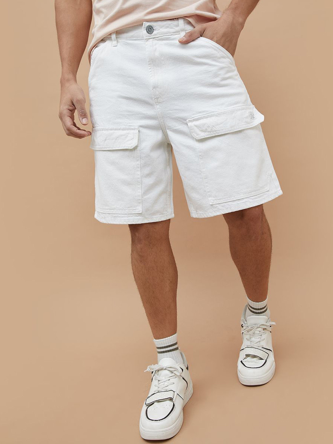 Forca Men Solid Knee Length Denim Shorts Shorts